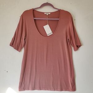 New Splendid Sienna Soft‎ Stretchy Viscose Top Blouse Casual Small NWT